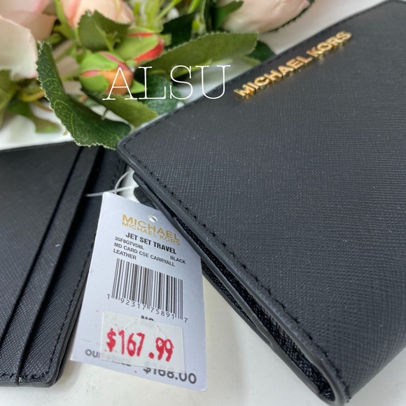 Michael Kors MD Card Case+Wallet Carryall Le Black - Picture 7 of 7